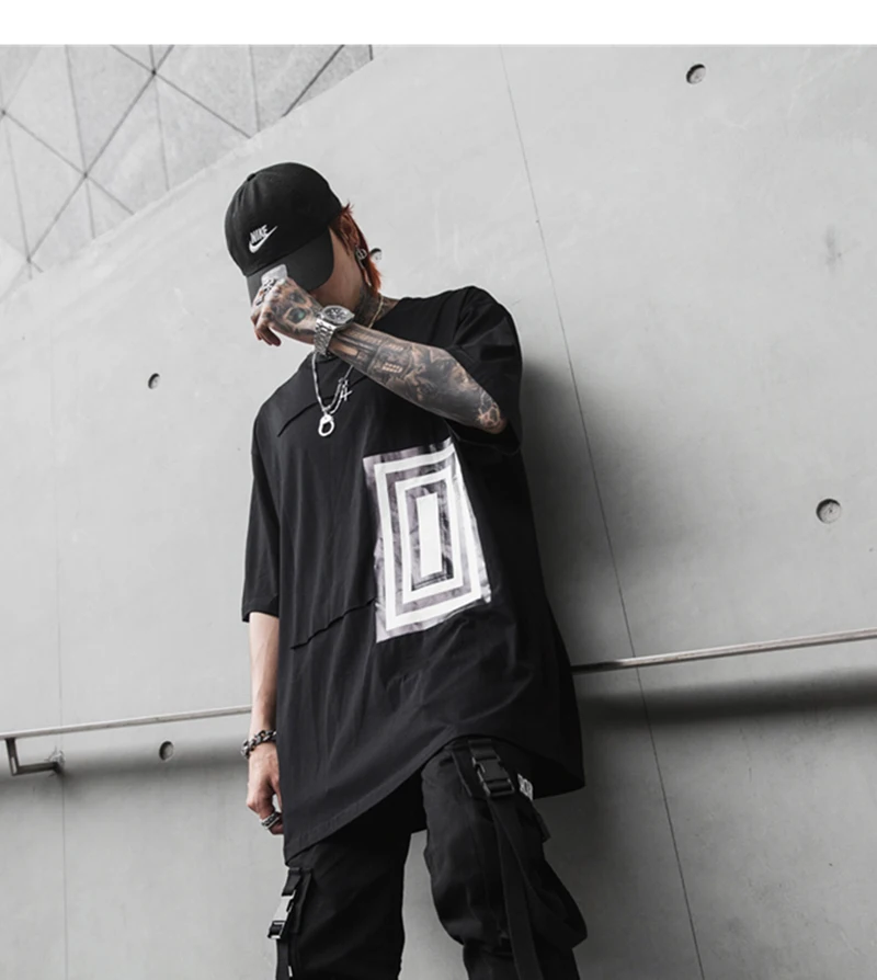  Korean Oversized Shirt Men Thin Summer Hawaiian Hip Hop Printed Shirts Mens   (9)