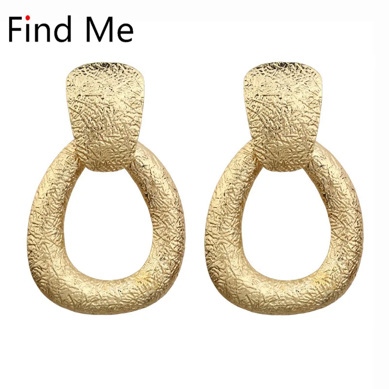 

Find Me 2019 new brand Fashion multilayer big simple Drop Earrings for Women Jewelry geometric circle Dangle Earrings wholesale