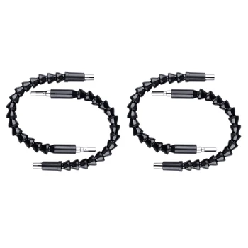 

4PCS 30CM Length Flexible Power Screwdriver Drill Bit Extension Hex Shaft,Magnetic Quick Change Connect Hex Drive Tip,Flexible