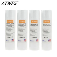ATWFS фильтр для очистки воды 5 микрон 4x1" ppf-фильтр осадочный фильтр для воды картридж(4 шт.) аквариумные фильтры
