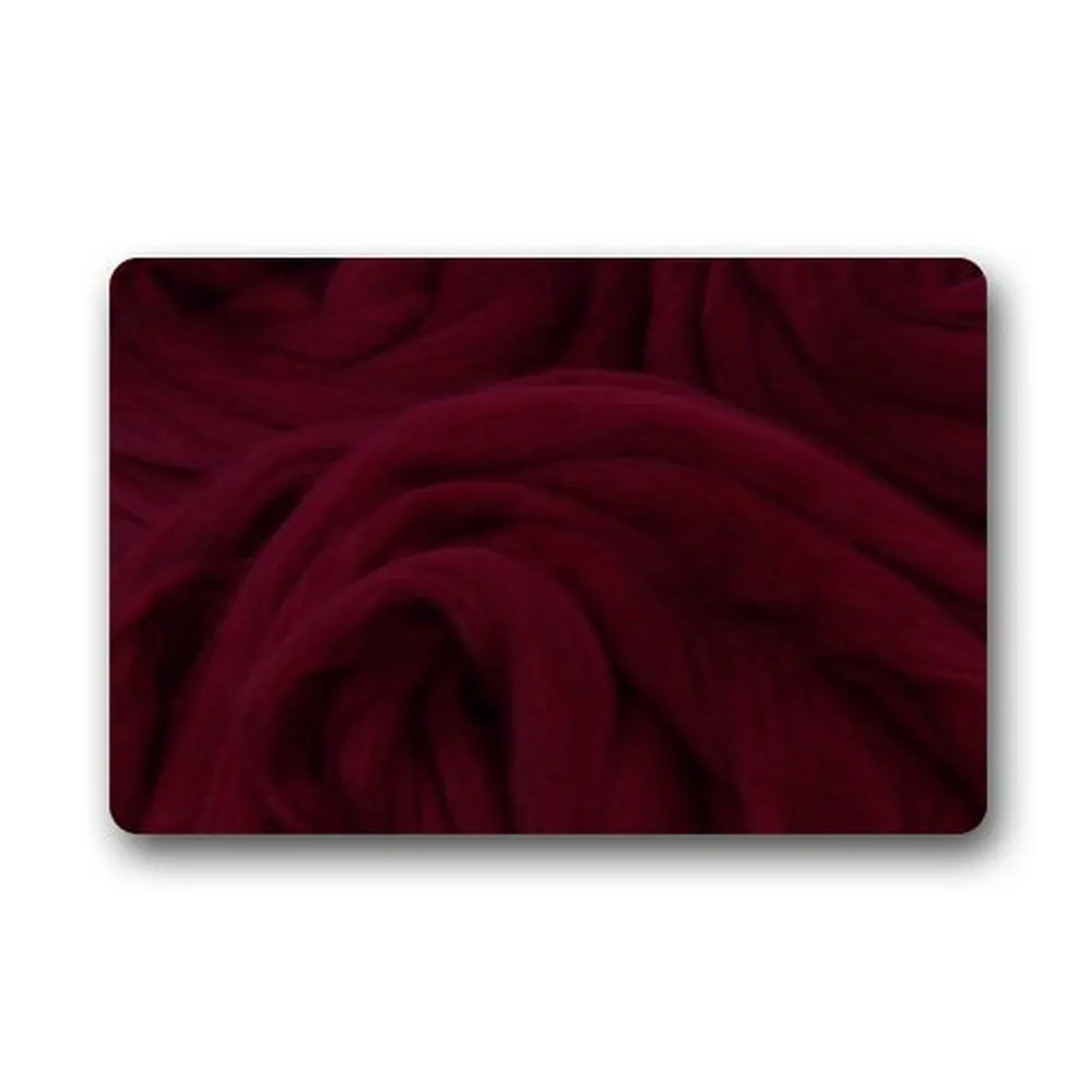 Memory Home Fashion Design Maroon Washable Doormat Outdoor Indoor Bath