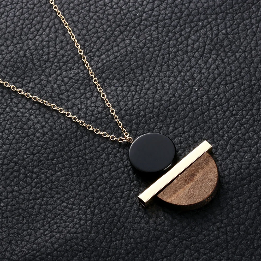 1 шт. новое геометрическое длинное ожерелье из дерева|necklace jewelry|jewelry free shippinglong necklace