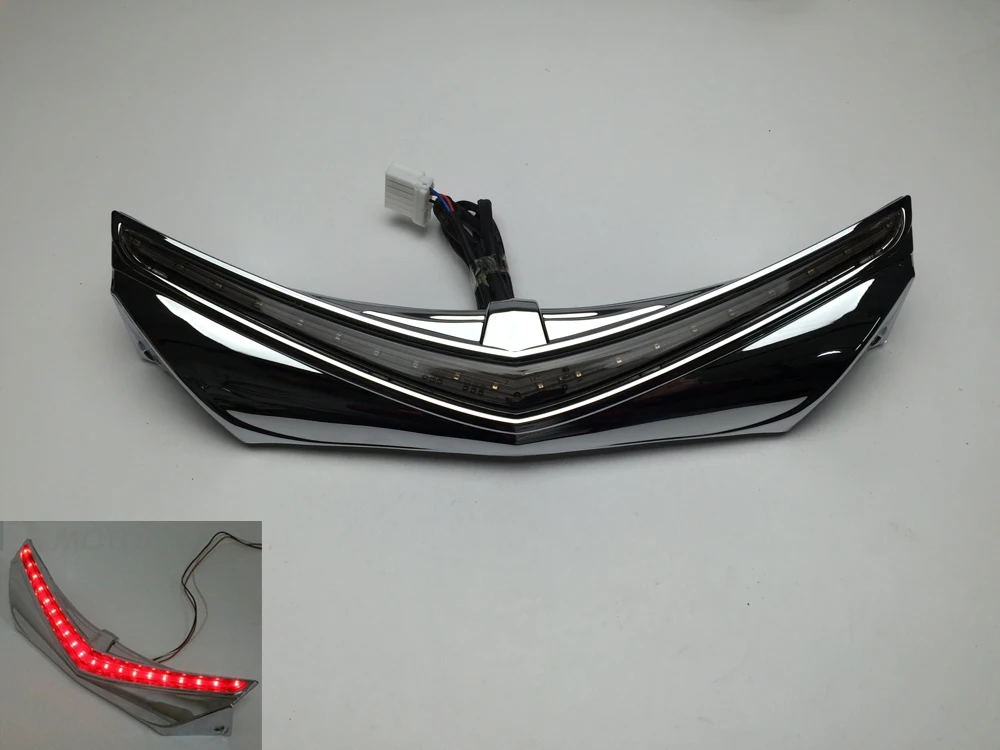 

Chrome Smoke Rear Fender Tip with LED Lights case for Honda GL1800 GoldWing & F6B 2012-2016 13 14 15