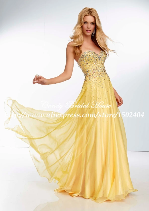 yellow engagement dress