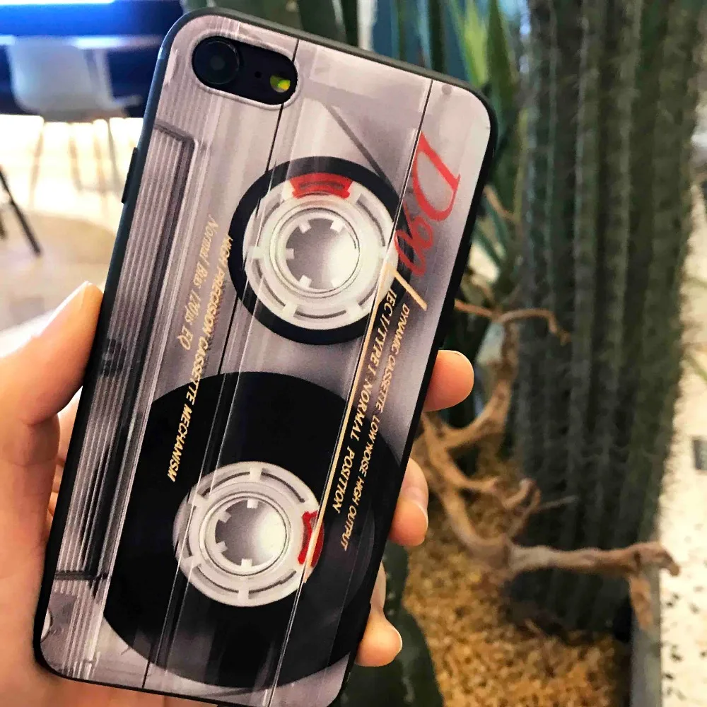 MA Soft TPU Silicone Retro Style Radio Tape Pattern Phone Case For Iphone5 5S SE 6 6S 7 8 Plus X Cover Fashion Ins | Мобильные