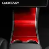 LUCKEASY Автомобильная панель Центрального управления, защитный патч для Tesla Model 3 2017-2022 ABS имитация углеродного волокна красный белый 3 шт./компл. ► Фото 3/5
