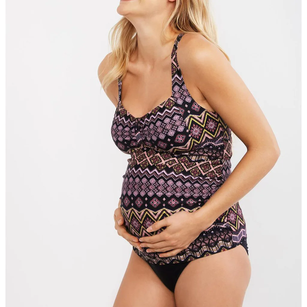 

Telotuny Maternity swimwear Women Print Bikini Swimwear Swimsuit Bathing Suit Pregnant Beachwear pregnancy swimsuit #40