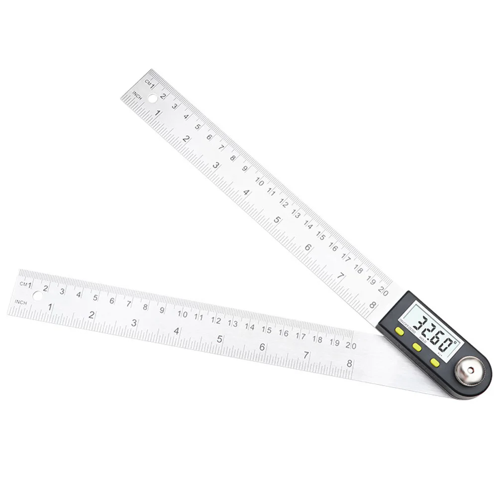 Hot 2 In 1 360 Degree Digital Angle Finder Meter Ruler Gauge Protractor for Woodworking Construction PLD - Цвет: 200mm