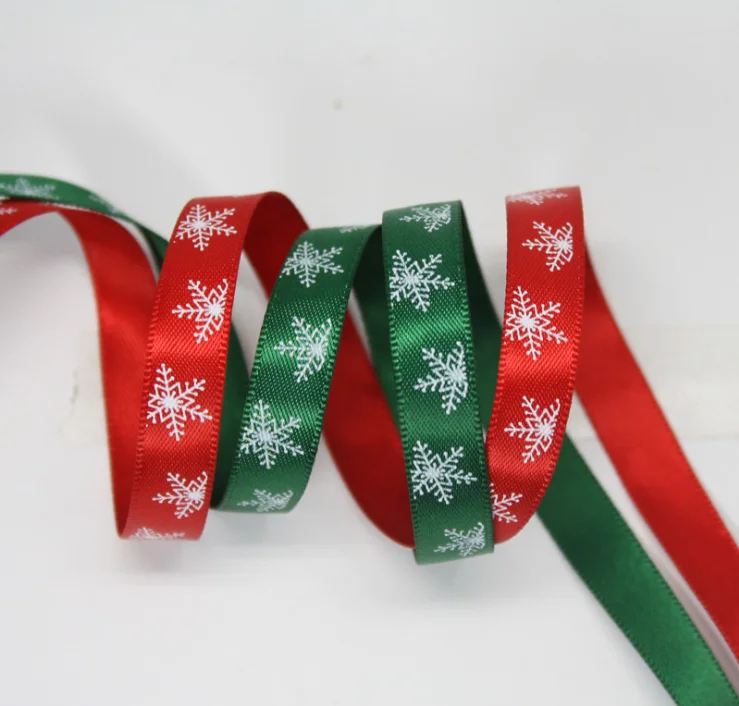 

Snowflake pattern christmas ribbon decorative band for party and backing box