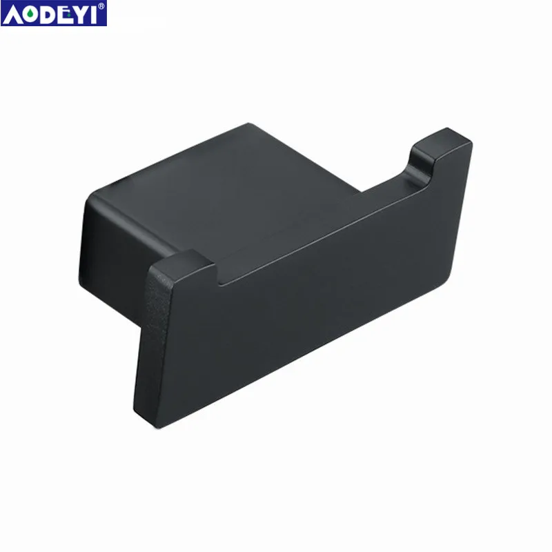 الحمام الأجهزة مجموعة 304 الفولاذ المقاوم للصدأ الأسود هوك ملابس فرشاة الأسنان حامل ورقة حامل منشفة بار اكسسوارات الحمام