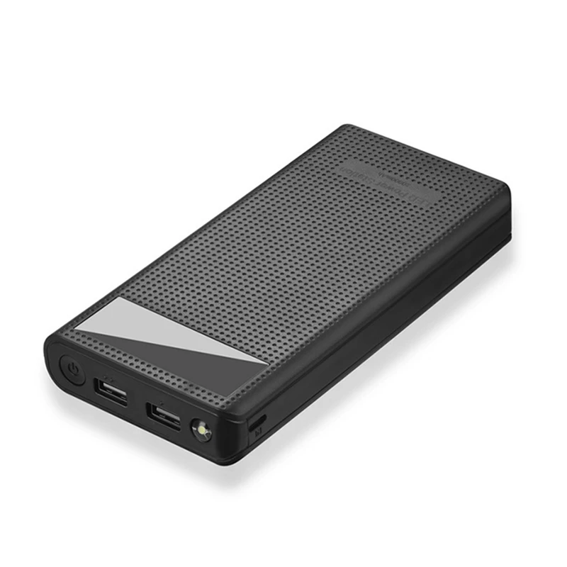 Bakeey Q C 3,0 Тип C 7x18650 батарея двойной USB DIY Внешний Аккумулятор Чехол комплект коробка для смартфона - Цвет: Black