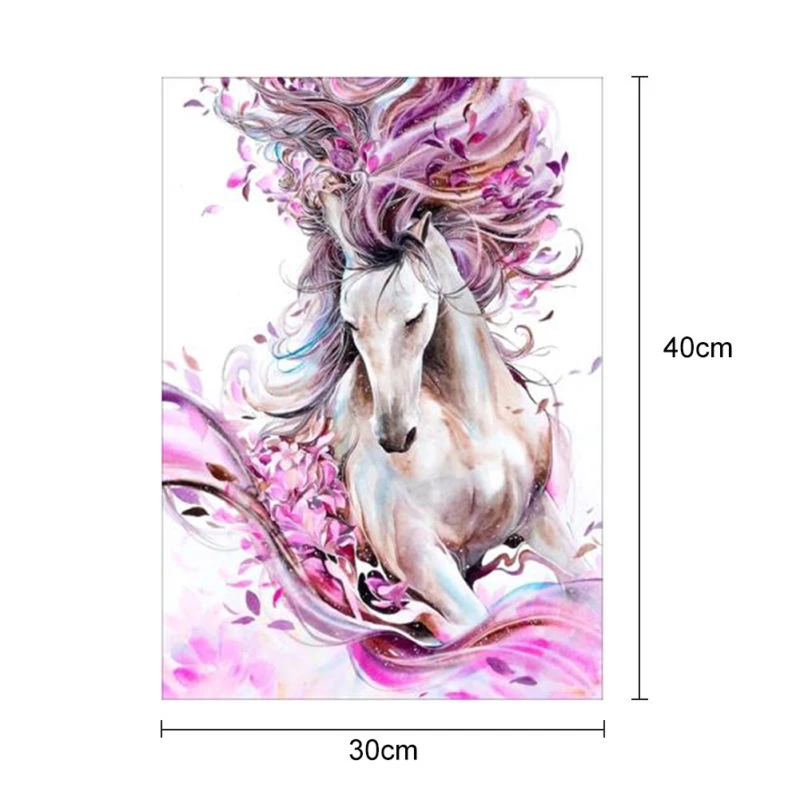 Horse 5D 0*30cm Diamond Embroidery Painting DIY Cross Stitch Craft Kit Tool Home Decor