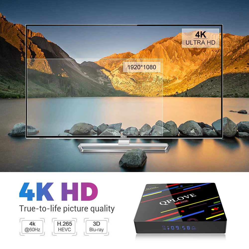 QPLOVE H96 MAX Plus Android 8 1 2019 четырехъядерный процессор RK3328 Smart tv Box 2 4G 5G Dual WiFi ГБ/4 Гб ram 16