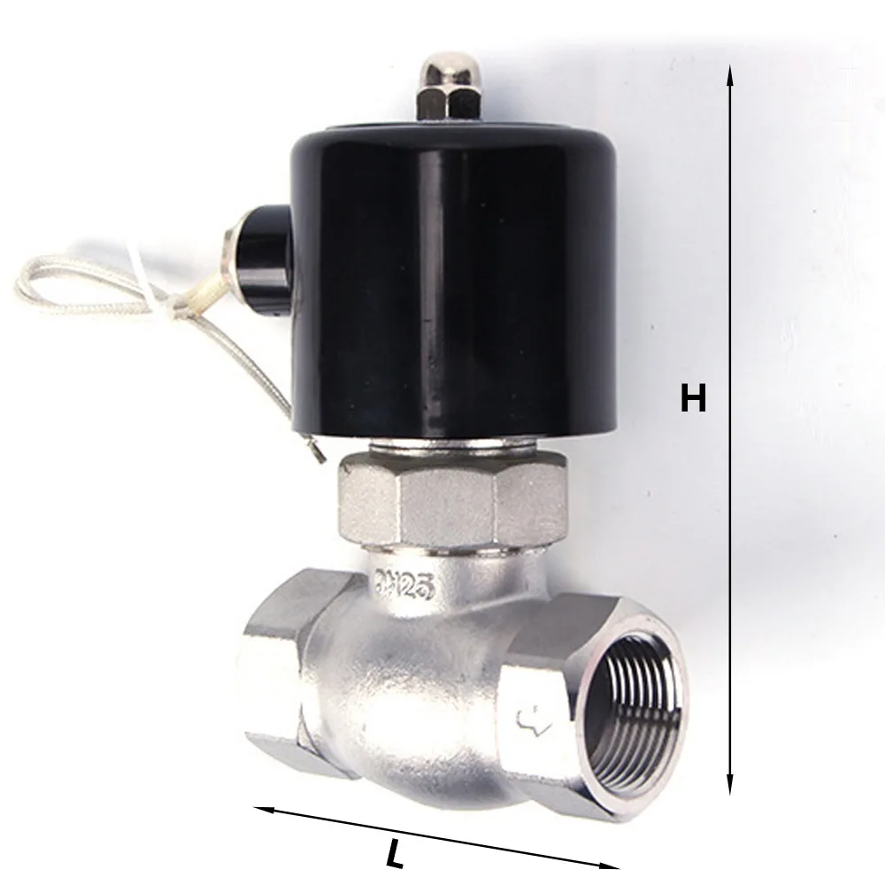 Паровой Соленоидный клапан из нержавеющей стали, переменный ток 220 В DC 24 В, высокая температура и высокое давление, DN15 DN20 DN25