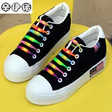 Superstar Höhe Zunehmende Leinwand Frauen Schuhe Espadrilles 2017 Fashion Damen Wedges Schuhe Lace Up Casual Schuhe Sapatilha XY670