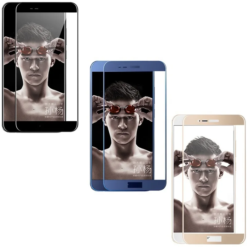 Полное покрытие закаленное стекло для HUAWEI honor V9 8 pro Duke DUK AL20 черный белый золотой