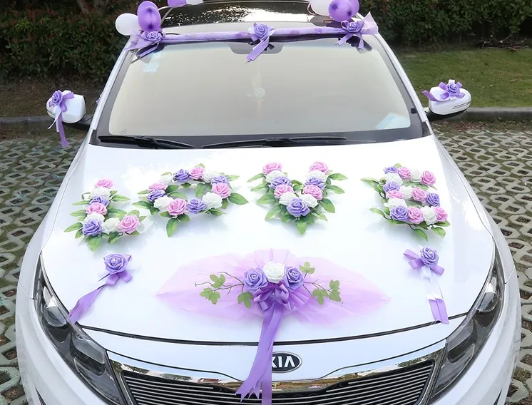 LOVE Wedding Car Decorative Flower Set Flowers LOVE Wedding