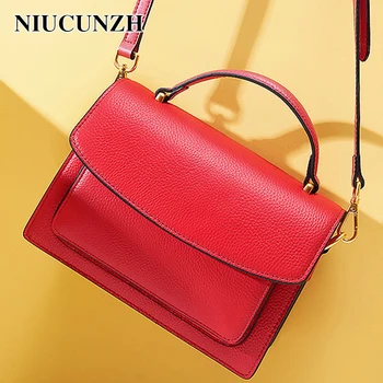 

NIUCUNZH Bag Ladies Genuine Leather Women's Messenger Bag Small Cover Shoulder Bags For Girls Women's Handbags sac a main femme
