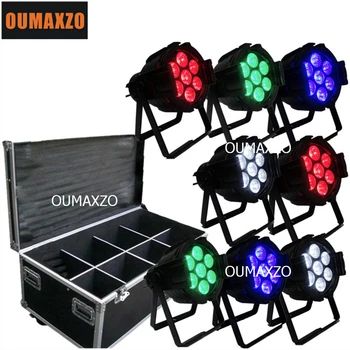 

8pcs/lot&flight case 7pcs*10w Rgbw Colorful Flat Led Par Can Slim Par 64 Wedding Lighting par 7*10W RGBW stage par light