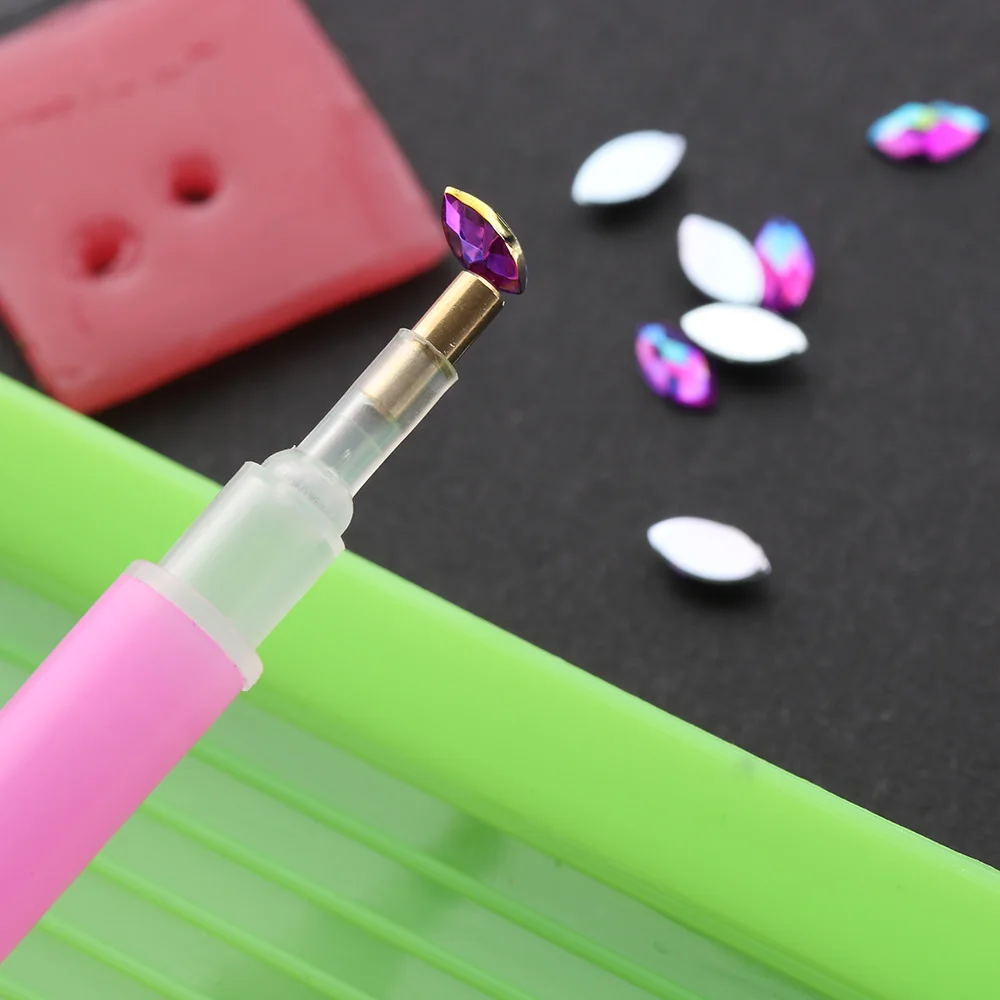 

3PCs/set Wax Dotting Pen Nail Art Rhinestones Picking Tools Pen Plate Easily Pick Up Professional Manicure Makeup Accessoeies