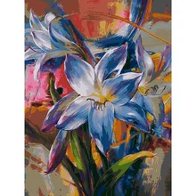 Дома красоты diy картина маслом по номерам настенный Декор Картина на холсте рисования, раскраски по количеству цветы лилии масляной краской