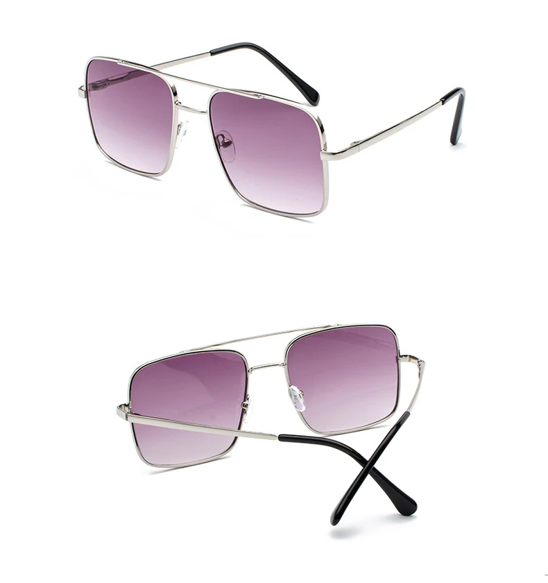 Новинка 2019 года Роскошные Зеркало леди Малый Мужские квадратные солнцезащитные очки для женщин металлическая оправа ретро глаз розовый