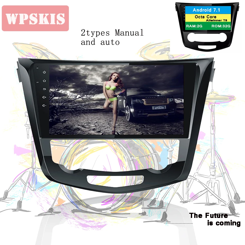 Top 10.1" Android 9.0 Car GPS Player for Nissan X-Trail 2014-2017 2018 with Octa Core 4GB Ram Auto Radio Tape Recorder NAVI 4G LTE 1