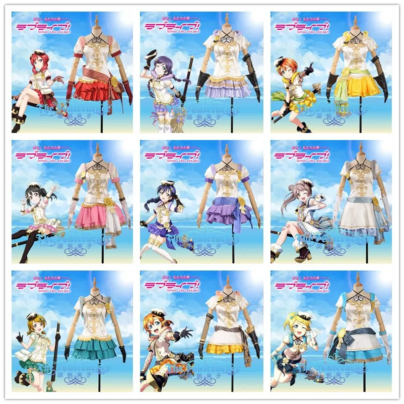 Аниме Love live!Witch Sorcerer Wake Umi Eli Rin Niko Maki Униформа всех участников косплей костюм для