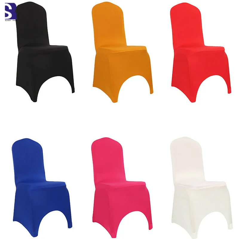 

SunnyRain 4/6-piece Spandex Chair Covers for Weddings White Stretch Chair Cover Elastic Arch Shaped Chair Cover