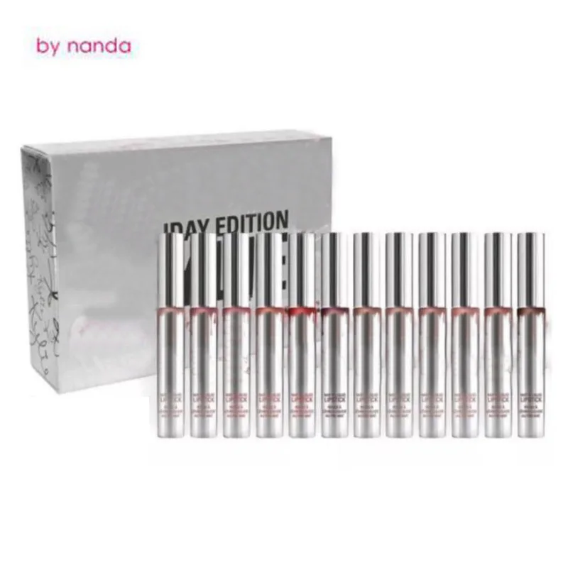 

New Makeup 12 pcs Holiday Edition Matte Liquid Lipstick Lip Kit Set Cosmetics Christmas Gift Brand New