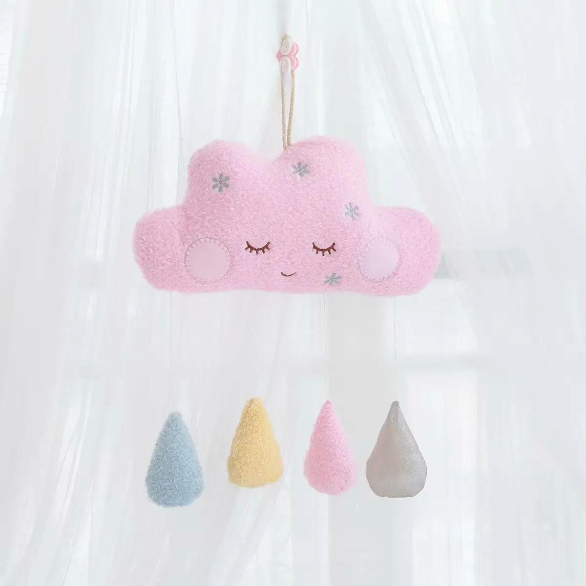 Лунная креативная Подушка, плюшевая игрушка, кукла для маленькой девочки, декор комнаты, плюшевое облако, на стену, для девочки, подарок на день рождения, 35*20 см - Цвет: Cloud Pink