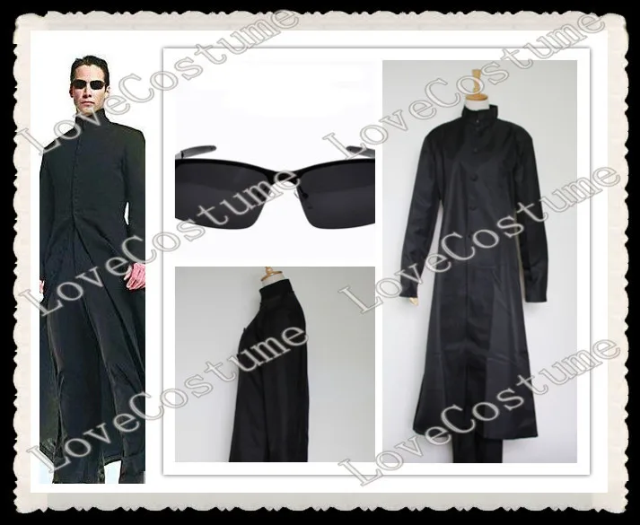 

The Matrix NEO Mister Thomas Andersen Clothes With Glasses Cosplay Costume Tailor made