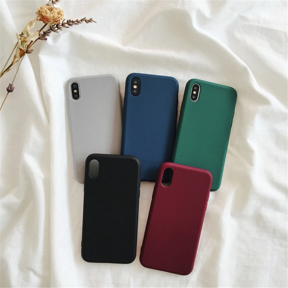 Чехол для iphone 7 модный Одноцветный мягкий чехол телефона пар 5S 5 SE 6s 6 8 Plus X милый