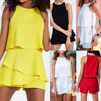 

Womens Ladies Summer Holiday Bikini Mini Playsuit Romper Beach Jumpsuit