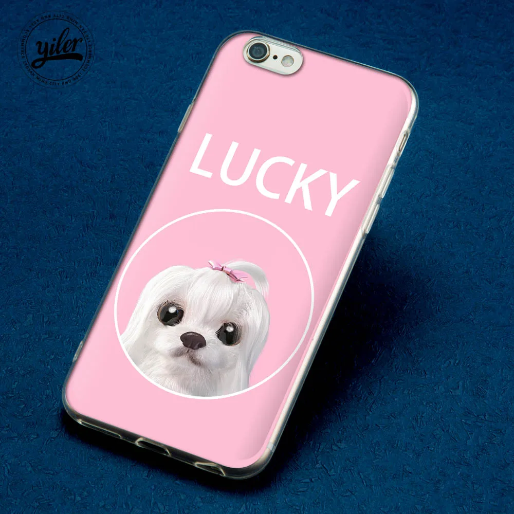 Модный чехол Lucky Dog Pink Cat Coque чехол для iPhone 7 для iPhone XS Max чехол для iPhone 6 S Чехол 7 plus 5 5S SE 8 6 7 X чехлы