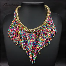 2016 Fashion Jewelry Mujer New Bohemian Necklaces Women Handmade Handwoven Collier Long Tassel Beads Choker Statement Necklaces 2016 Fashion Jewelry Mujer New Bohemian Necklaces Women Handmade Handwoven Collier Long Tassel Beads Choker Statement Necklaces