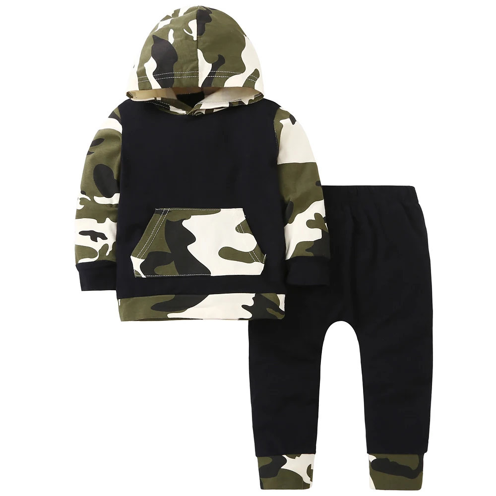 Camouflage Baby Girls Clothes Newborn Infant Bebek Hooded Sweatshirt