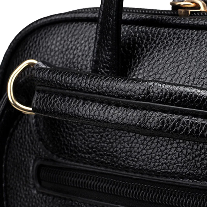 Women Backpack PU Leather Black Female Shoulder Bags Small Ladies Handbags Designer Fashion Girls School Backpack Rucksack BP0185 (9)