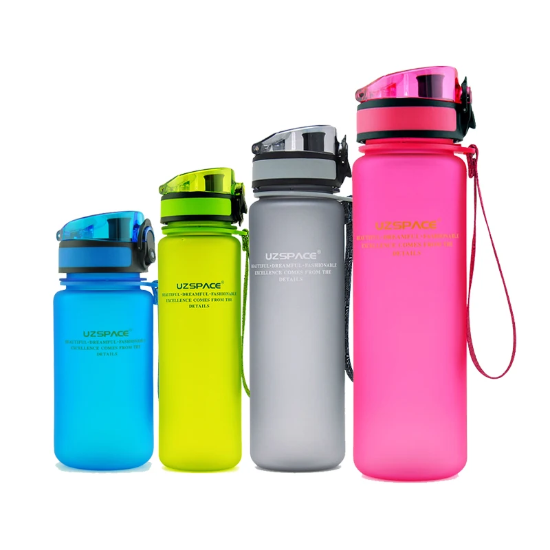 Portable Outdoor Climbing Hiking Bottle 1000ML 650ML 550ML 350ML Eco Friendly Water Bottles Scrub Coffee Tea
