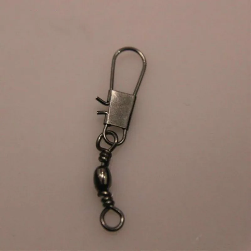 

100pcs/lot Brass Barrel Swivel Line Connector Solid Fishing Rings Interlock Snap Fishhooks Tackle Box Accessory tool