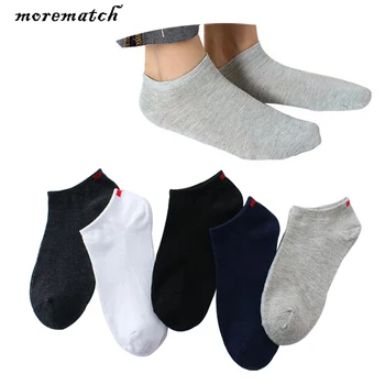 

Morematch 1 Pair Spring Summer Men Ankle Sock Solid Color Cotton Socks Non-slip Sports Socks 5 Colors Optional