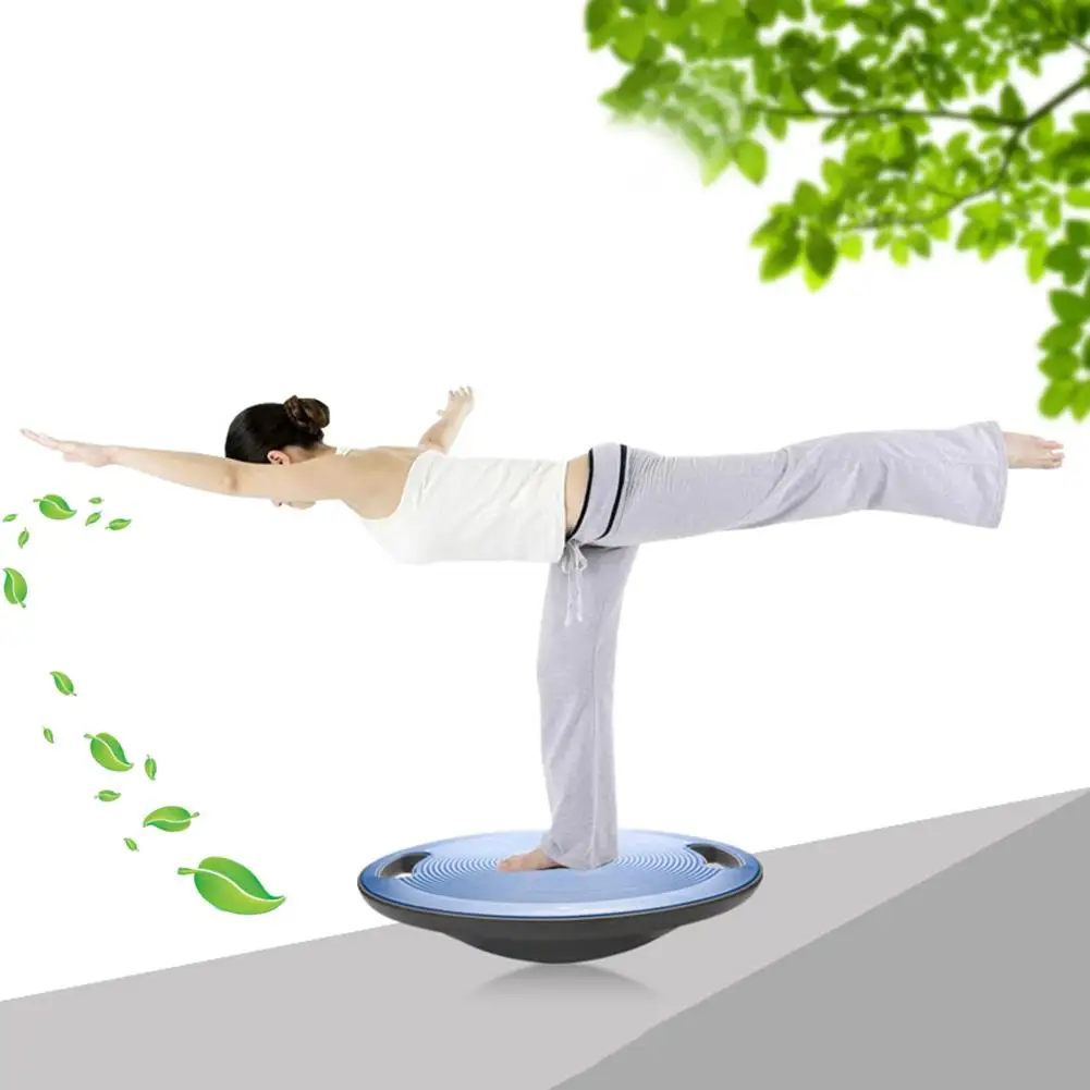 

Non-Slip Bottom And Top Balance Board With Side Handles For Yoga Fitness Coordinated Rehabilitation Training Therapy Gyro