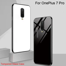 Tempered Glass Case For OnePlus 7 Pro Gradient Color Back Cover For OnePlus 7 Pro Soft Silicone Phone Cases For One Plus 7 Pro