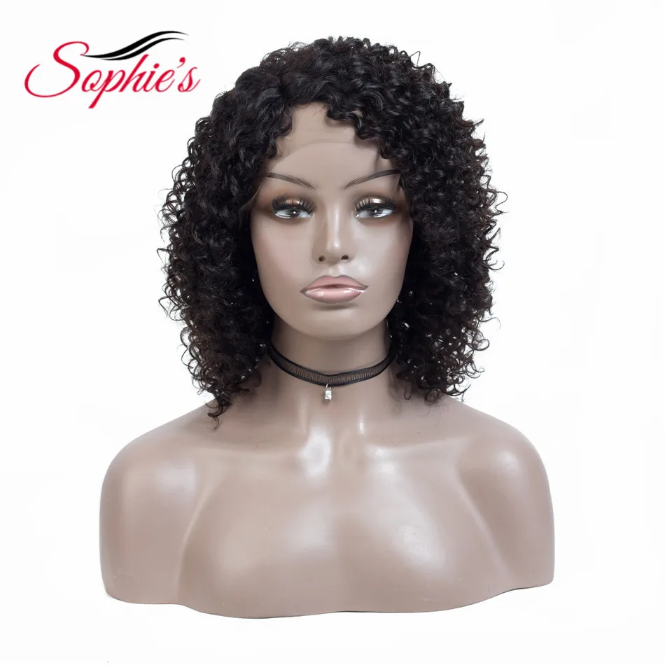 Софи бразильский волосы парики 13*4 Синтетические волосы на кружеве парики для Для женщин глубокая волна-человеческих волос без запах HL. DELLA