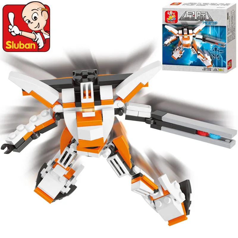 

Sluban B0383 Robot Constructor Model Kit Blocks Compatible other Bricks Toys for Boys Girls Children Modeling