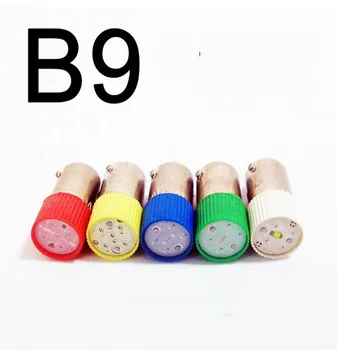 

BA9S bayonet bulb color LED indicating lamp beads instrument buttons lights 12V X10