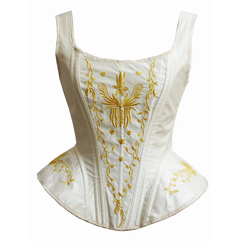 Blue Black Victorian Gothic Retro Overbust Corset Top Vest Sexy Embroidery Shoulder Strap Corsets And Bustiers Korsett For Women