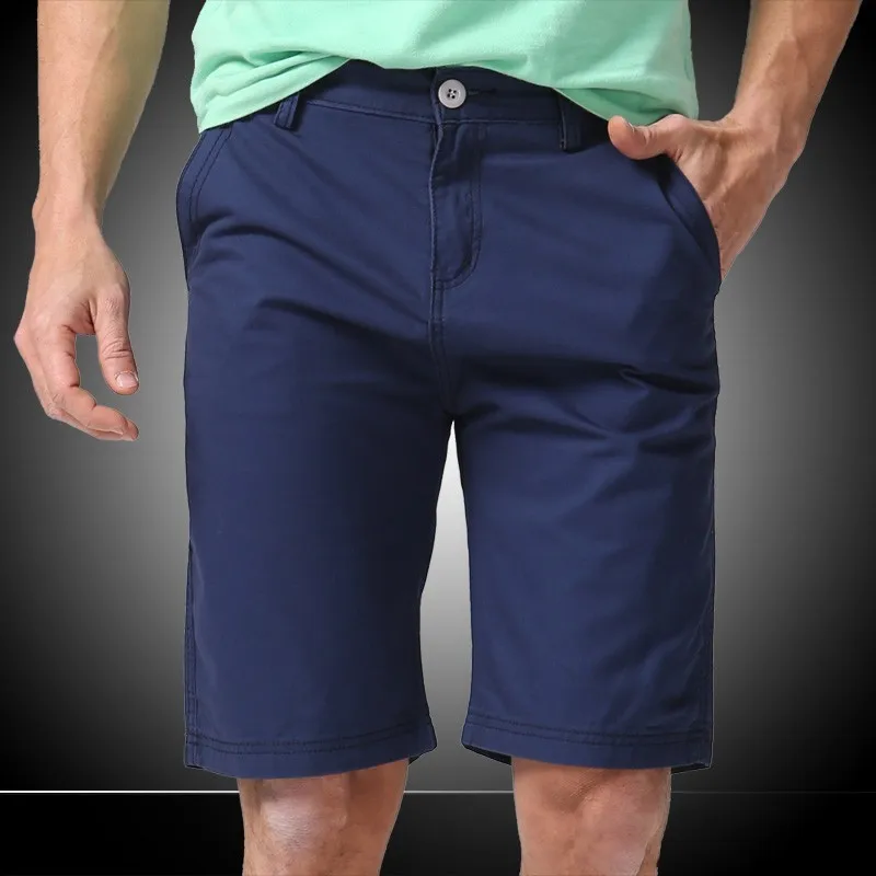 Летние мужские шорты модные большие размеры 30-40 базовые Качественные однотонные шорты для мужчин E6056