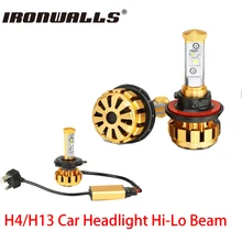 Ironwalls H4/H13 Car Headlight Cree Chips 80W 40W Hi-Lo Beam Auto Front Fog Light Led Driving Light For Audi/Jeep/MAZDA/NISSAN