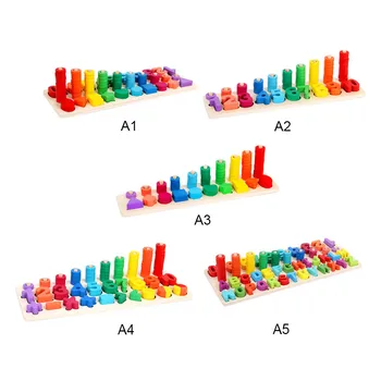 

Wooden Digital Shape Numbers Letters Montessori Materials Learning To Count Education Matching Match Early Teaching Math Toys